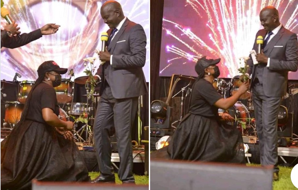 Pastor Bugingo Showers Susan Makula with Romance Petals Live On TV As She  Kneels Down to Thank Him | Blizz Uganda