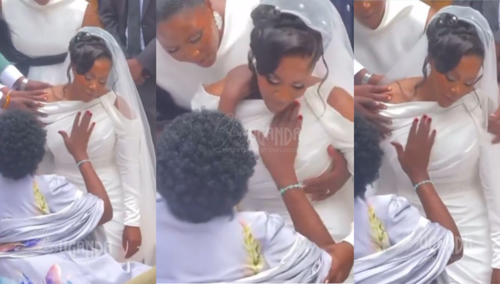 VIDEO: Shock and Drama as Desire Luzinda Faints at Her Wedding with Levixone
