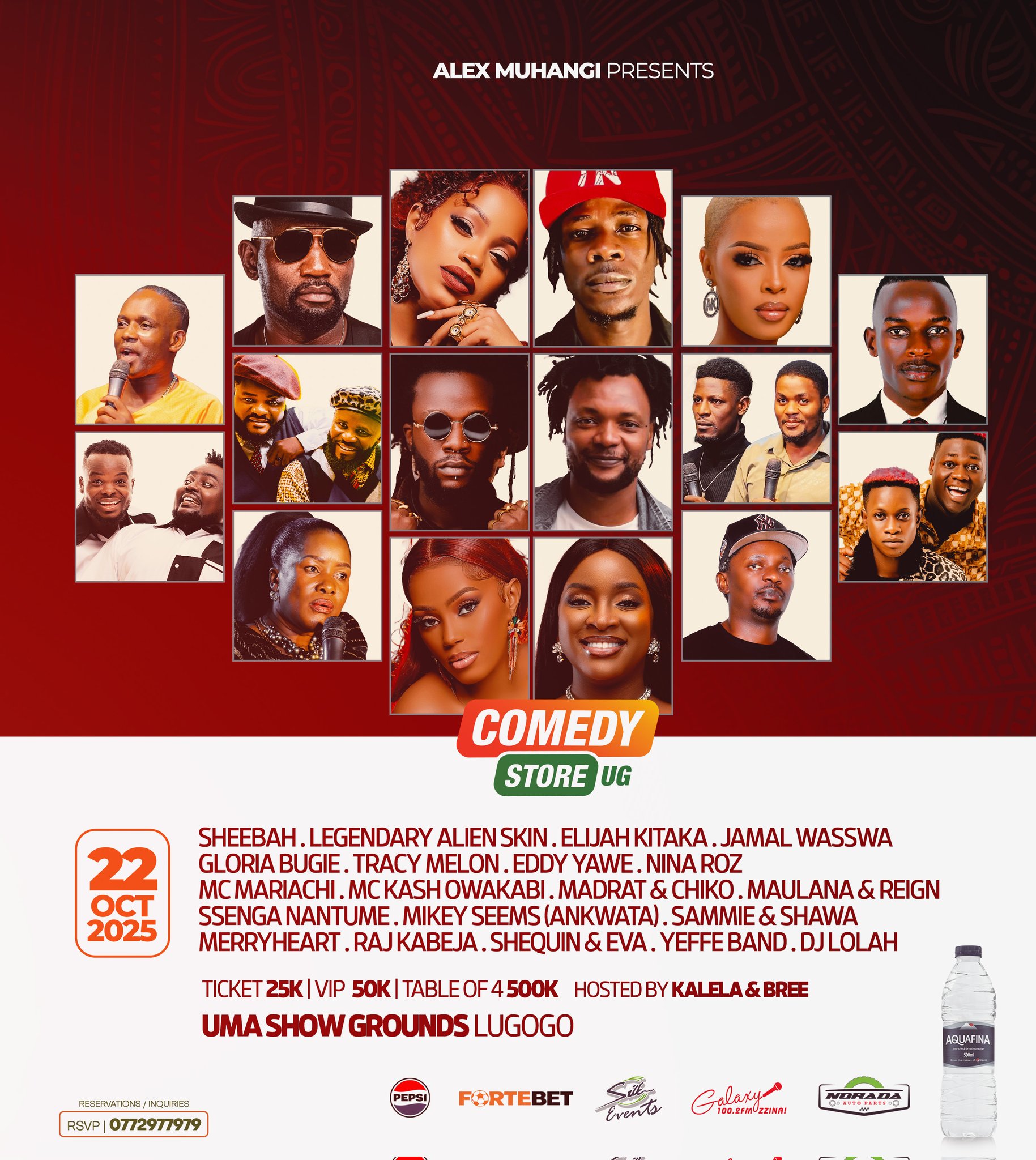 Sheebah Karungi Alien Skin Elijah Kitaka Jamal Wasswa Comedy Store