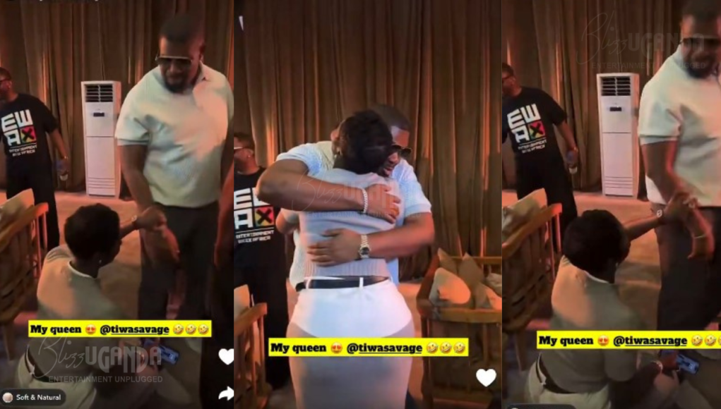 VIDEO: Feminists Angry at Tiwa Savage After Kneeling Down to Show Respect to Don Jazzy