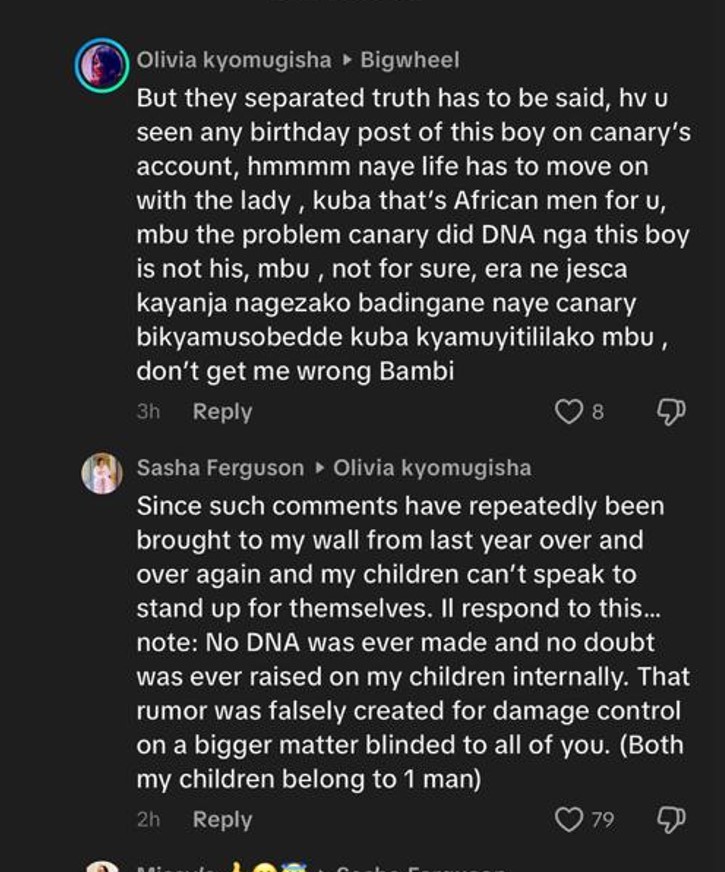 Sasha Ferguson Breakup Canary Mugume Father of Her Kids