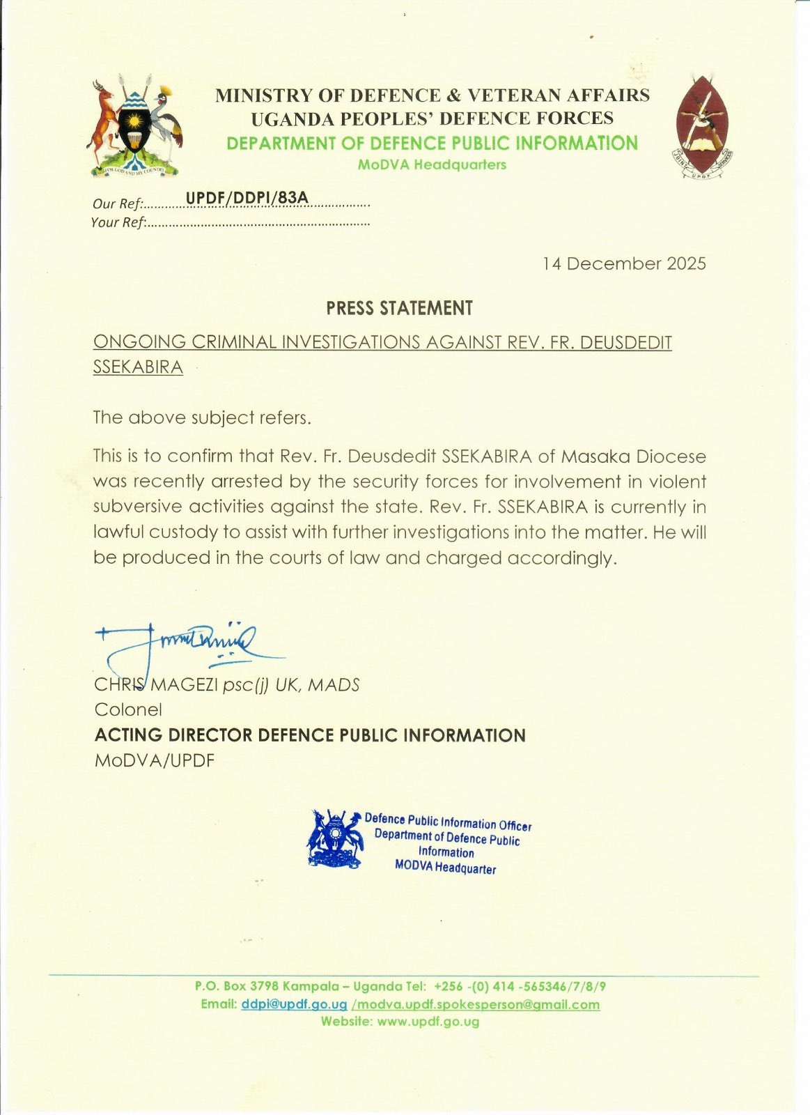 Rev. Fr. Deusdedit Ssekabira