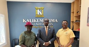 Kalikumutima & Co. Advocates Signs Deal with NAUCA to Boost Diaspora Investments (L–R): Deo Kalikumutima, Chief Executive Partner, Kalikumutima and Co Advocates and Justus Mirembe – NAUCA President and Chair, Board of Directors during the MoU signing ceremony held at the offices of Kalikumutima & Co Advocate at Plot 14 Clement Hill, Kampala.