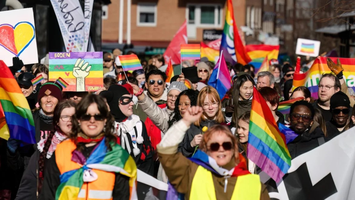 Former Rubaga North Aspirant Humphrey Mutebi In Sweden Pride Parade
