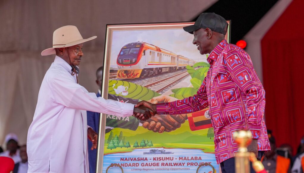 Museveni and William Ruto SGR launch