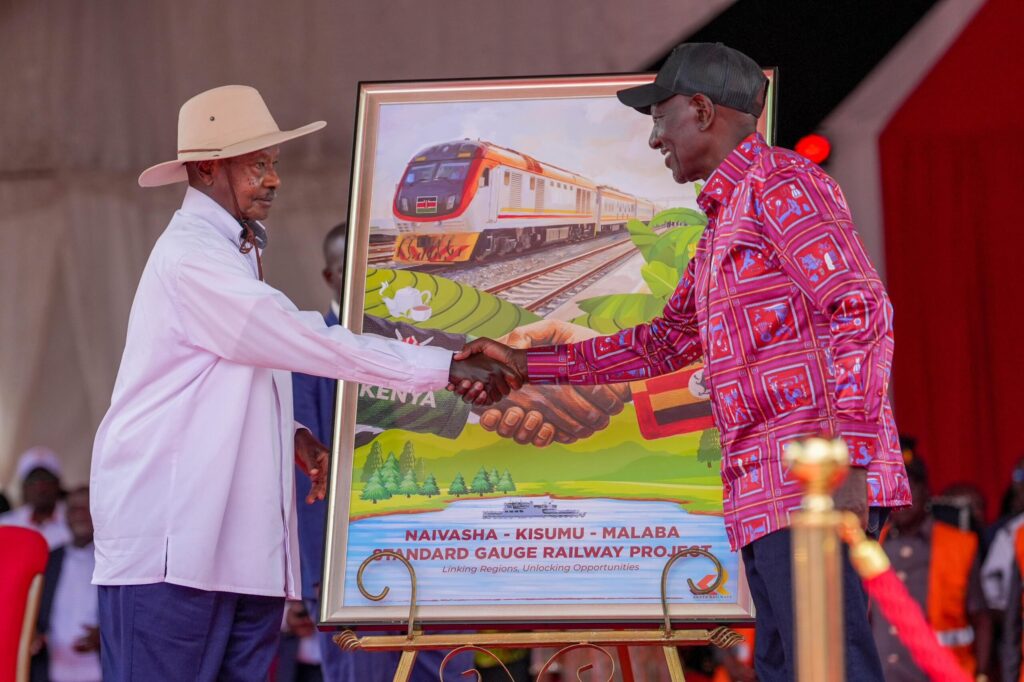 Museveni and William Ruto SGR launch