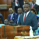 Joel Ssenyonyi in Parliament