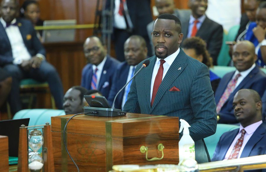 Joel Ssenyonyi in Parliament