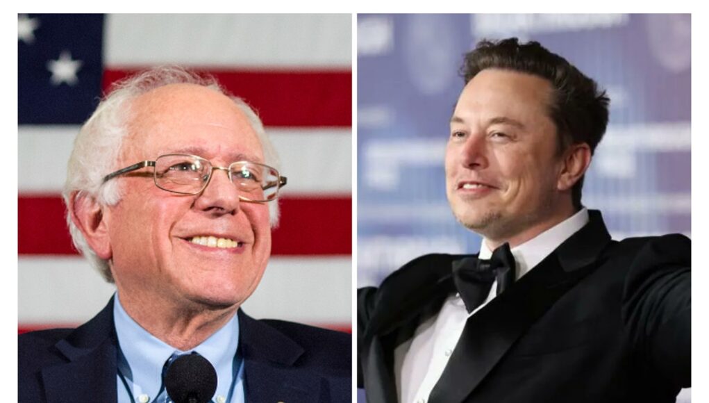 Elon Musk and Bernie Sanders