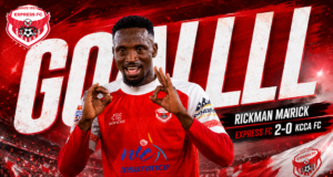Rickman Jump-Starts Football Career with Goal Against KCCA Rickman vs KCCA